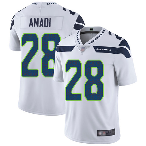 Seattle Seahawks Limited White Men Ugo Amadi Road Jersey NFL Football #28 Vapor Untouchable